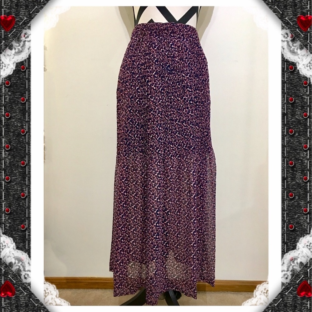 BCBGeneration Print Pleated Maxi Skirt